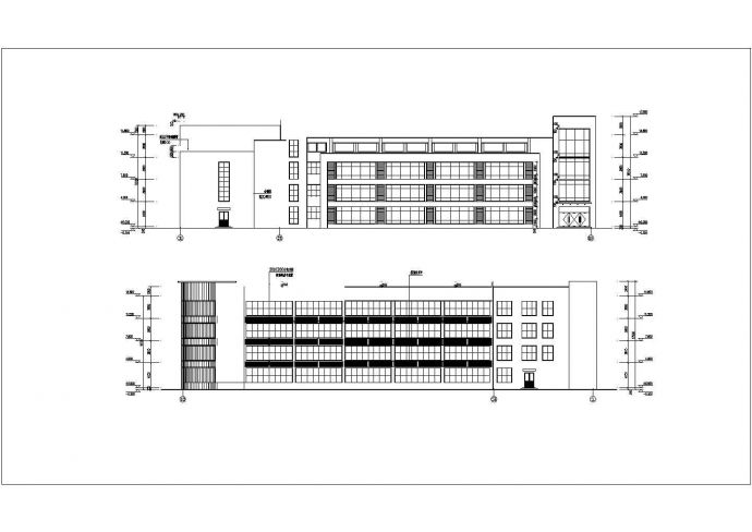 某地四层框架结构厂房建筑设计方案图_图1