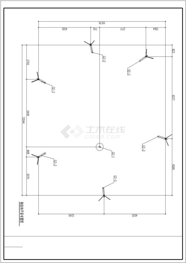 某地一套详细的索膜结构设计施工图纸-图二