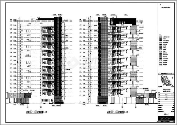 深圳万科某住宅小区19层高层住宅建筑设计方案图-图二