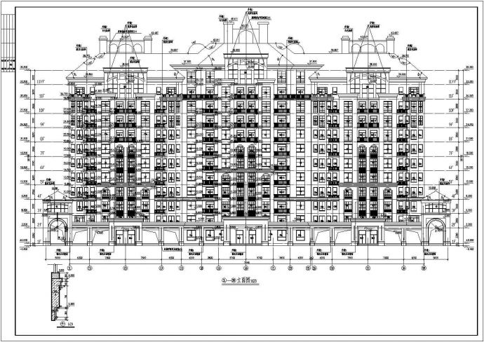 某地11层高层住宅楼建筑设计施工图_图1