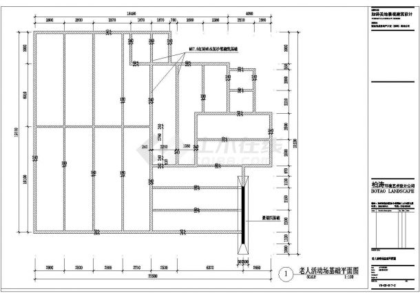 如诗美地小区某水景景观墙详细的施工套图-图二