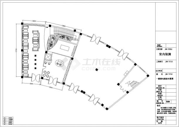 某地松江咖啡馆室内装潢装修整套方案CAD图-图一