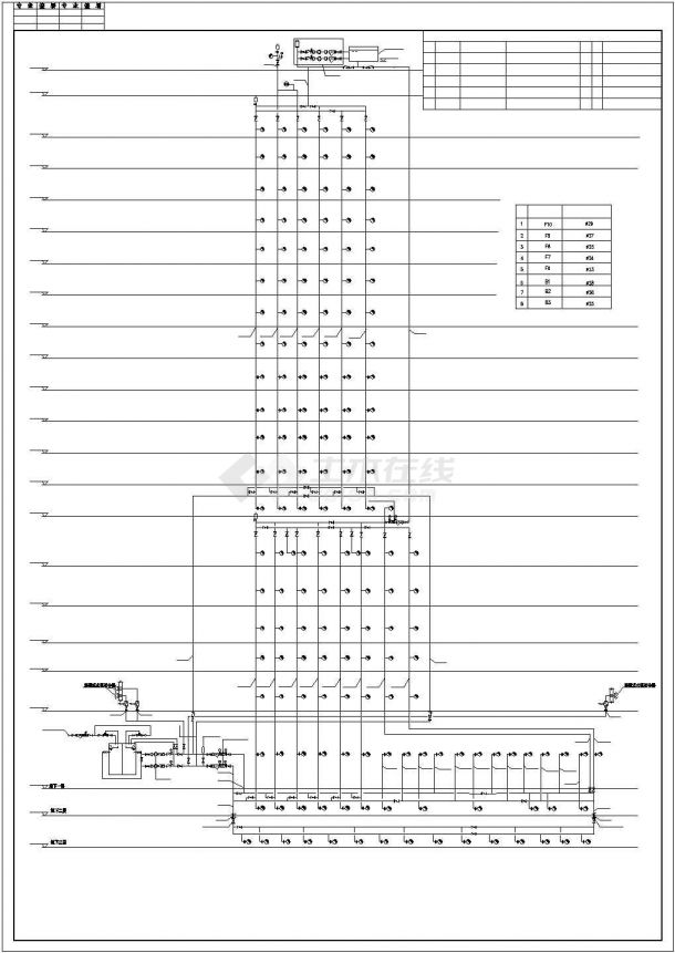 某办公楼给排水cad设计施工图（含计算书）-图二