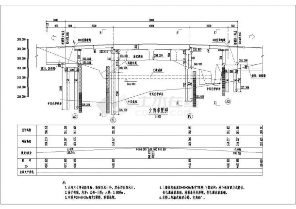 【重庆】20m+40m+20m三跨简支预应力混凝土T梁桥设计施工图-图二