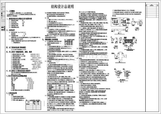 某三层框架结构幼儿园结构设计施工图-图一