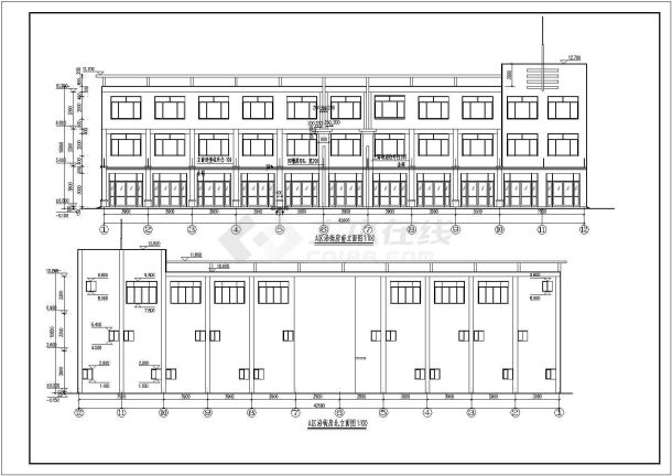 某地3层框架结构商业建筑设计施工图-图二