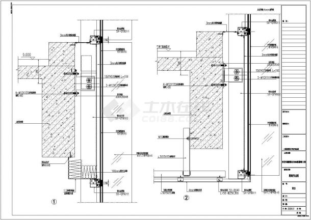 【成都】四层科技创业园综合楼幕墙设计施工图-图二