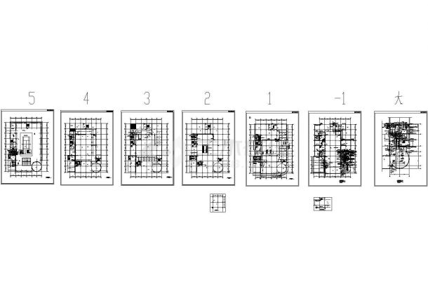 某市五号楼工程给排水设计cad图纸-图一