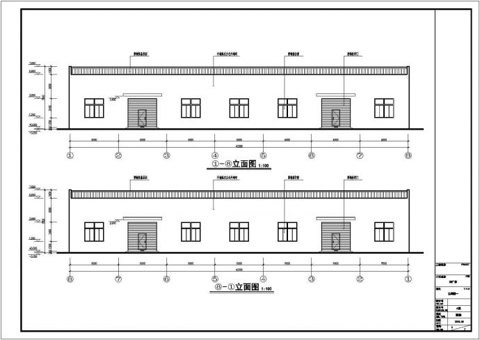 某地区一层框架结构厂房建筑设计施工图_图1