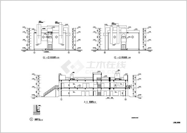 某地二层办公楼建筑室内装饰设计施工图-图一