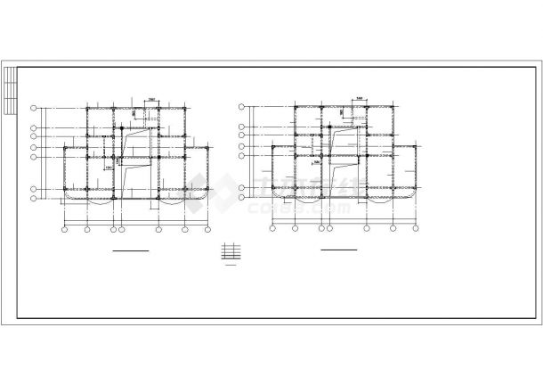 某别墅结构CAD基础平面布置参考图-图二