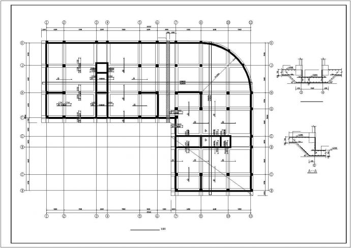 框架剪力墙商业综合楼结构设计施工图_图1