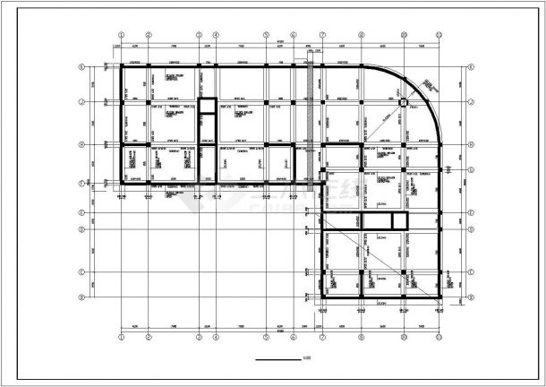 框架剪力墙商业综合楼结构设计施工图-图二