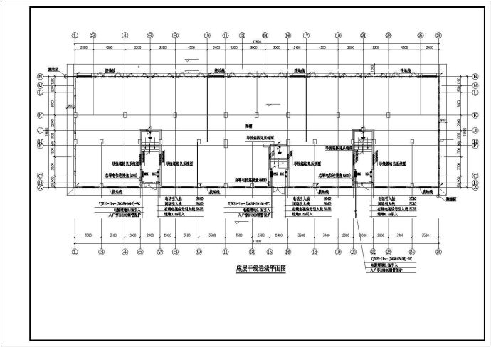 长春市某中层住宅水电成套设计CAD布置图_图1