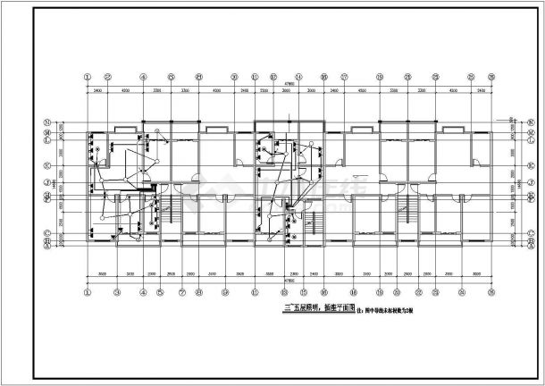 长春市某中层住宅水电成套设计CAD布置图-图二