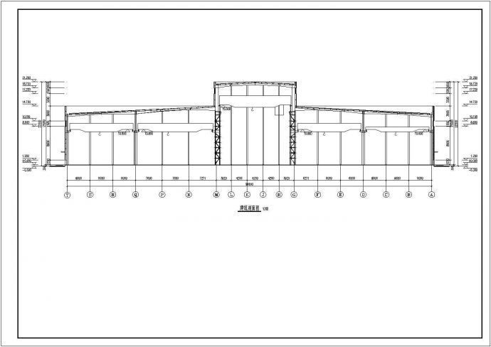 某地区5跨单层钢结构厂房施工图纸（含100吨吊车）_图1