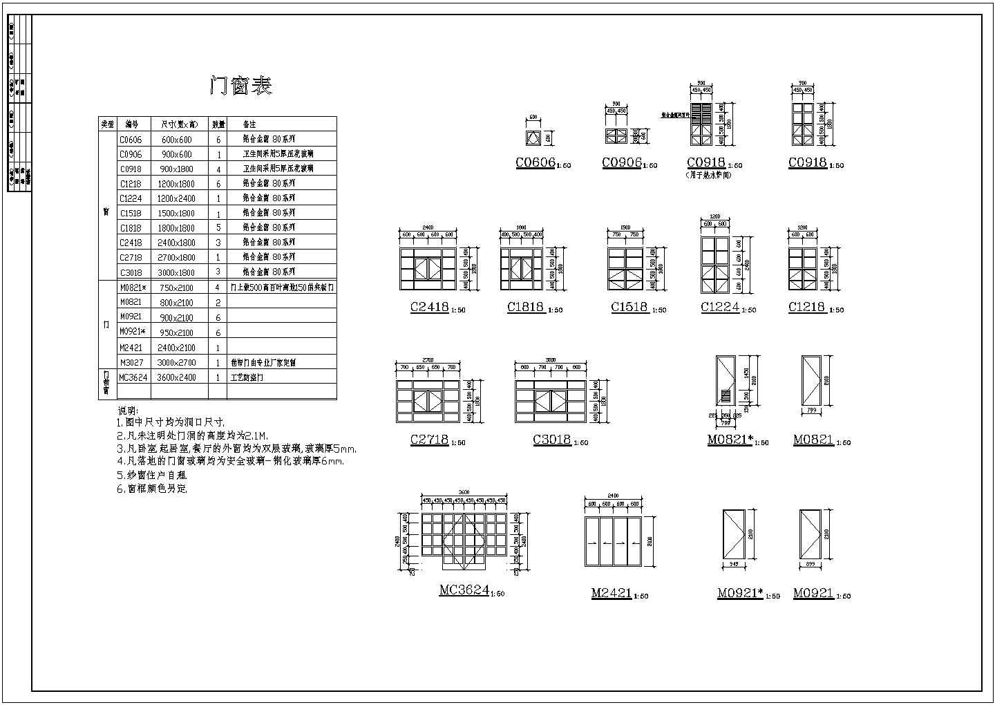二层中国古典别墅建筑、结构、水电施工图