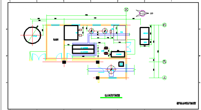 某电厂锅炉水处理设计cad图纸_图1