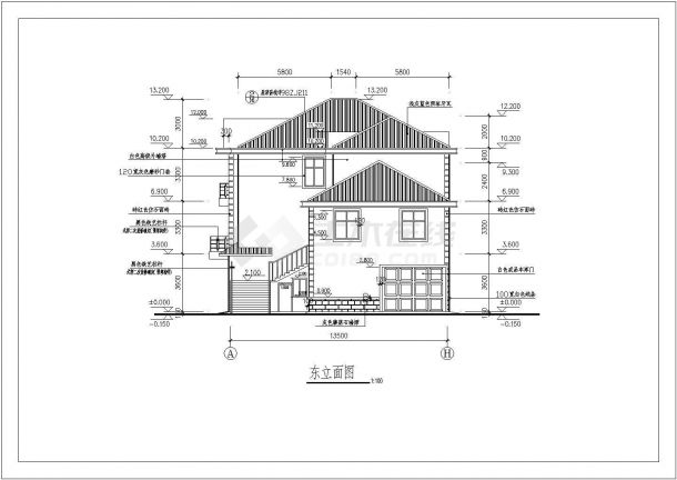 某地三层带夹层别墅建筑设计施工图-图二