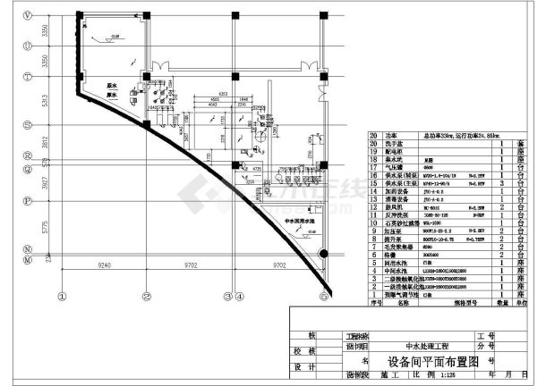 【北京】某商业中心中水处理设计图纸-图一