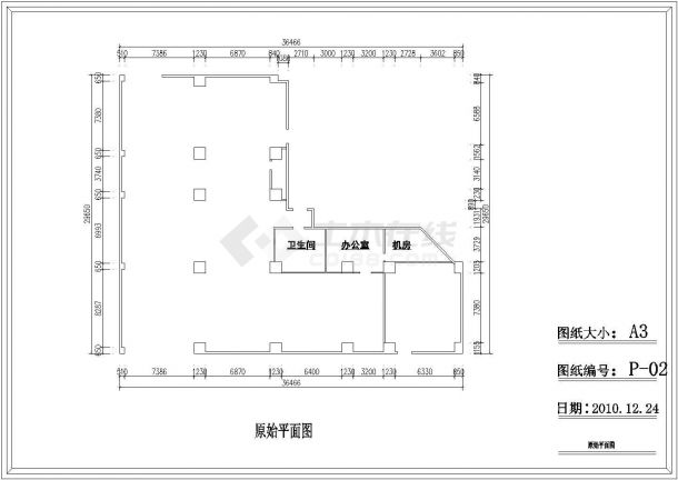 某繁华地段一层游戏厅装修设计施工图-图一