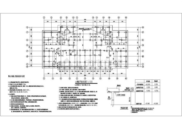28层住宅楼结构图(剪力墙结构/7度0.1g/抗震等级二级)-图一