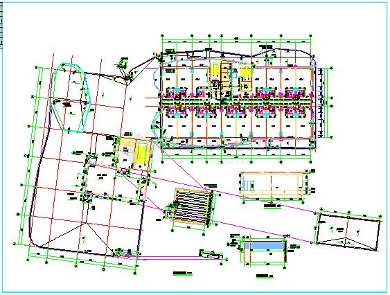【山东】17层现代风格创意商业广场建筑施工图（含效果图）-图一