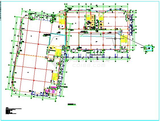 【山东】17层现代风格创意商业广场建筑施工图（含效果图）-图二
