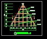 金字塔，三角构架钢结构详图-图一