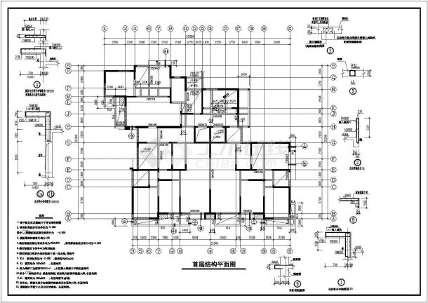 18层剪力墙结构住宅结构施工图纸-图一