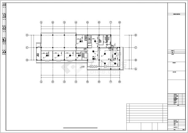 医疗器械基地办公大楼空调cad设计平面图纸-图二