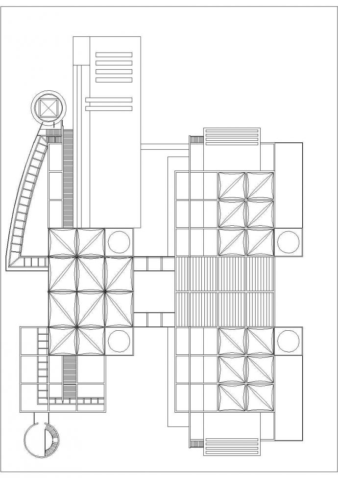 某三层会所建筑方案CAD详图_图1