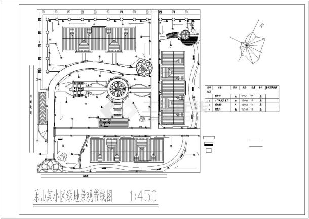 【乐山】某小区绿地景观设计施工图-图二