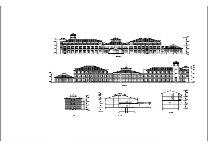[武汉]某三层会所建筑方案设计图_图1