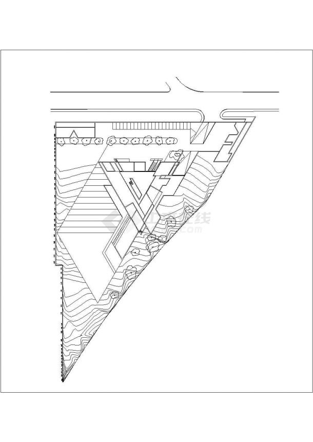 [方案]某三角综合楼建筑方案图（共17张）-图二
