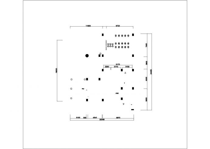[方案]某桑拿浴房建筑平面布置图_图1