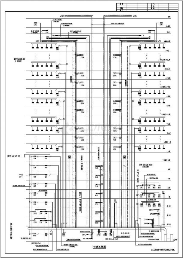 某高层建筑全套电气系统图（共11张图）-图一