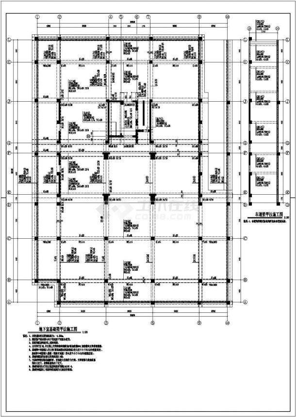 某地28层框架剪力墙住宅结构设计施工图-图二