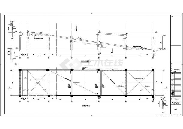 【温州】某地下室坡道结构设计节点构造详图-图一