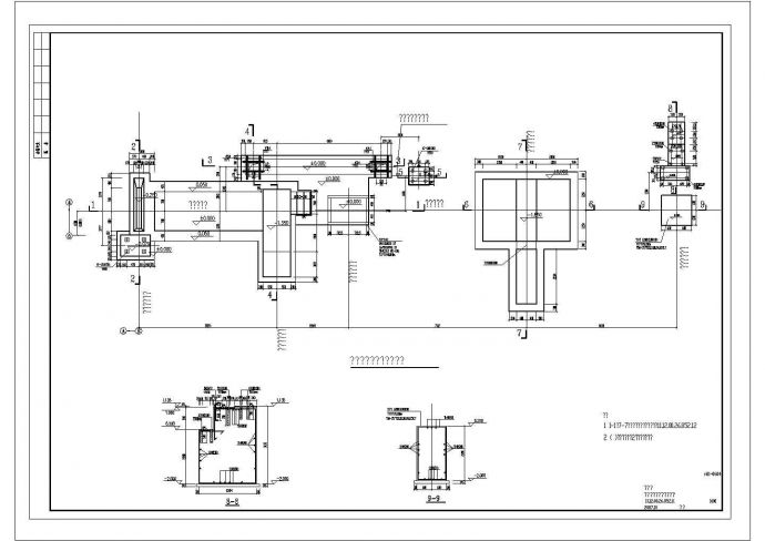某锅炉基础结构设计节点构造详图_图1