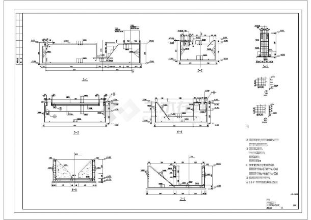 某锅炉基础结构设计节点构造详图-图二