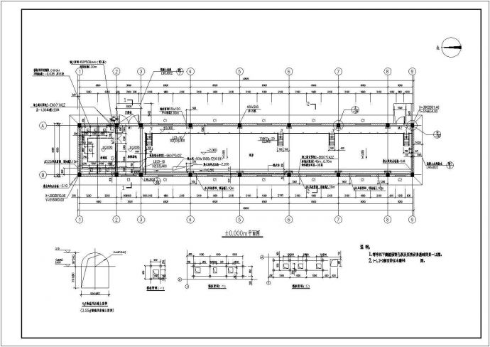 某框架结构水泵房及池体全套结构施工图_图1