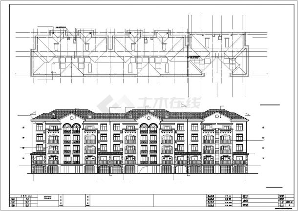 某地区4层框架结构住宅建筑设计施工图-图一