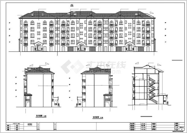 某地区4层框架结构住宅建筑设计施工图-图二