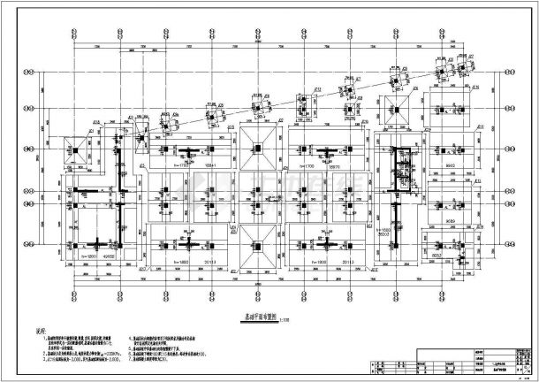 6栋框架剪力墙结构大学生公寓结构施工图（含建筑施工图）-图一