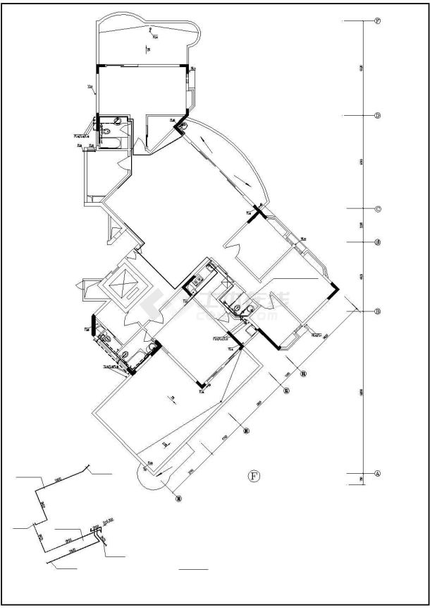 某商住楼给排水施工图-图一