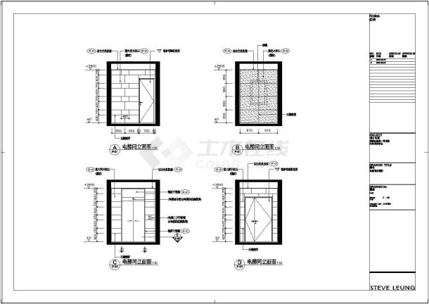 梁志天【福州】公园道1号70#样板房装修施工图-图二