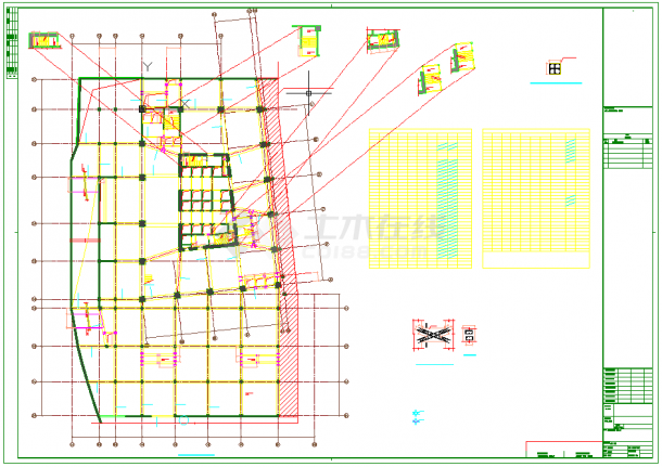40层钢筋混凝土框架核心筒结构综合大楼结构施工图-图一