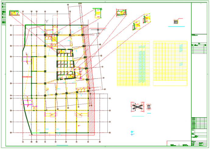 40层钢筋混凝土框架核心筒结构综合大楼结构施工图_图1