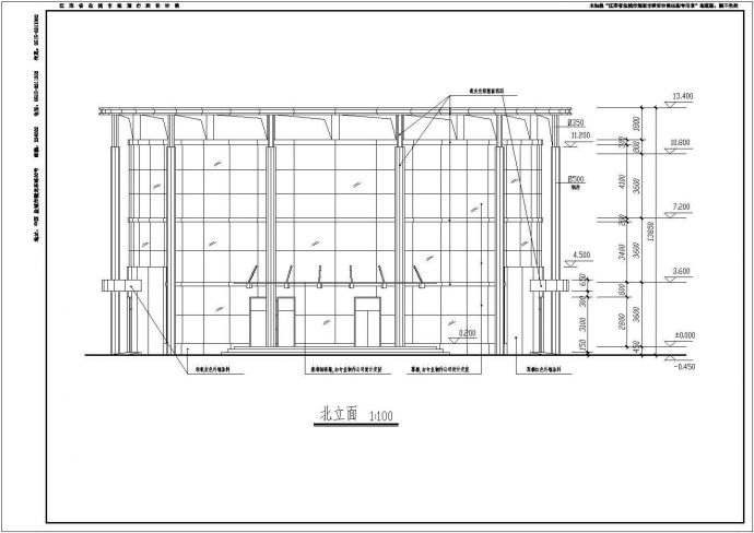 某地三层框架结构会所建筑设计方案图_图1
